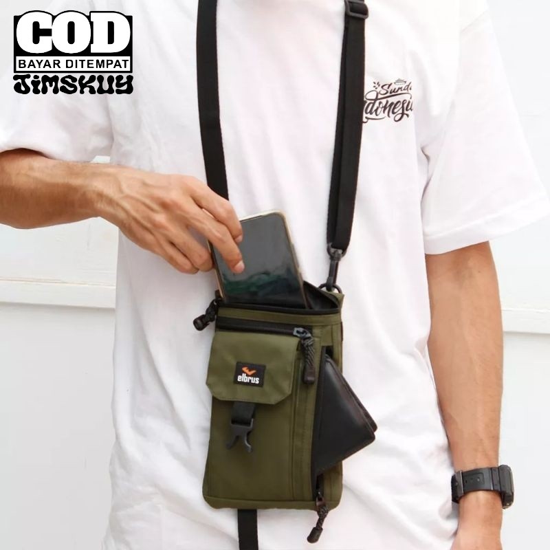 Tas Hp Kalung 7 inch Anti Air Original elbrus Premium Tas Selempang Mini Hp Gatget Smarphone Hendpho