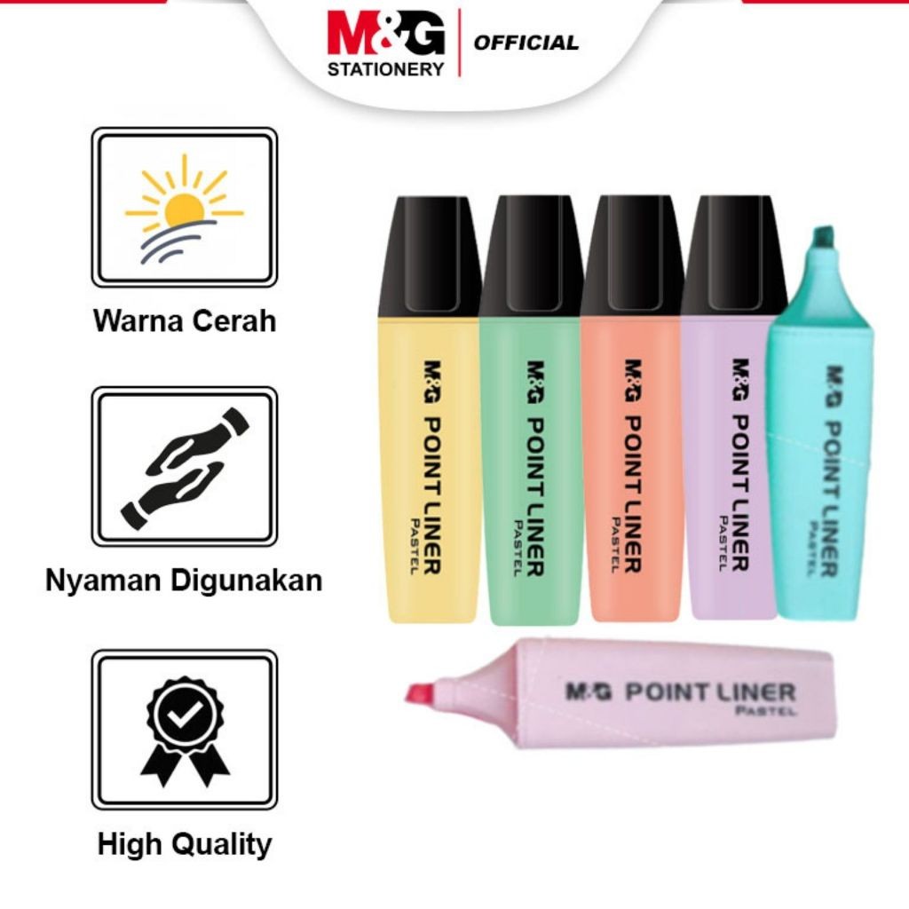 

Highlighter Point Liner M&G Pastel Colors Penanda Tulisan #AHM21578 - SATUAN- SHSNP