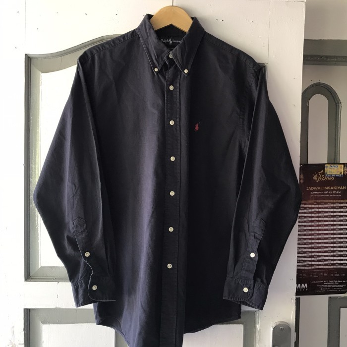 Kemeja Vintage Pria Polo Ralph Lauren Navy