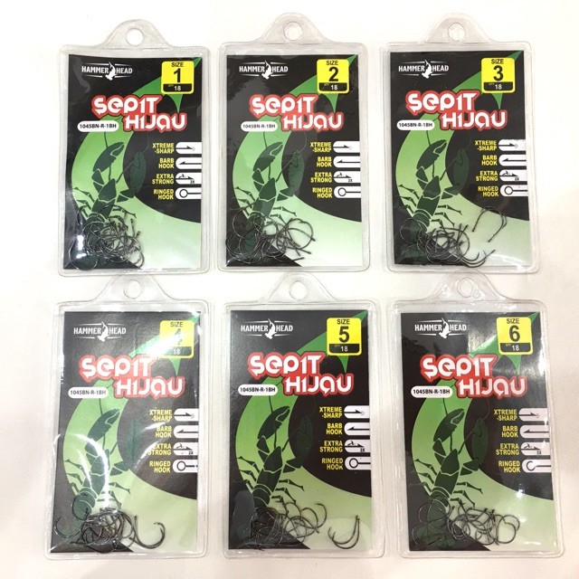 Mata Kail Udang / Pancing Udang Hammerhead Sepit Hijau