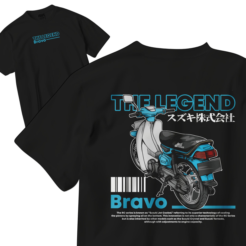 KAOS BRAVO KAOS MOTOR SUZUKI RC100 KOAS BRAVO INDONESIA BRAVO 1997