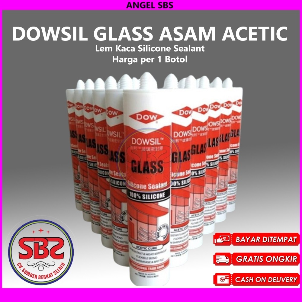 DOWSIL GLASS - Lem Kaca Silicone Sealant DOWSIL GLASS / DOWSIL ASAM ACETIC 300ml