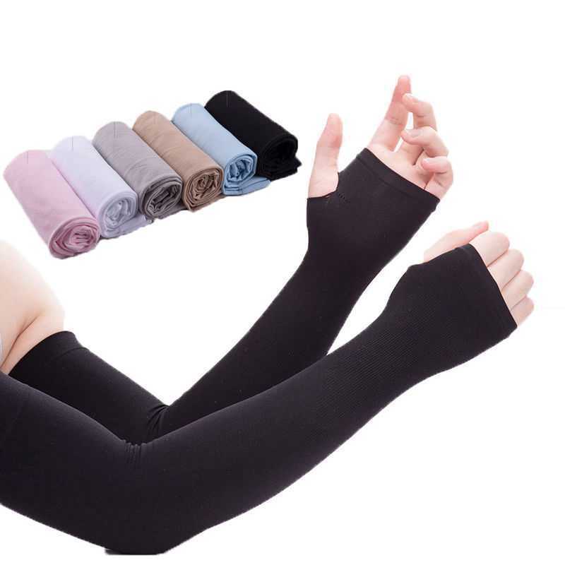 Manset Handsock Jempol Let's Silim Muslimah manset stocking lengan polos pria wanita Sepasang