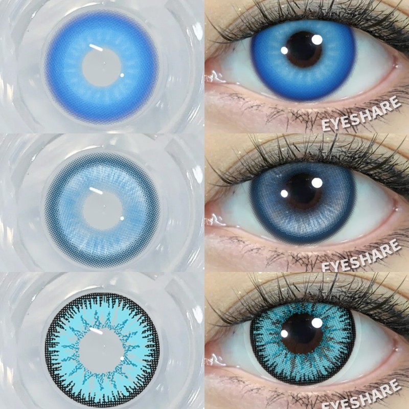 Eyeshare Lensa Kontak Cosplay Biru/Hijau softlens X2 Lensa Kontak Berwarna Bayi Manis Lensa Anime Pe