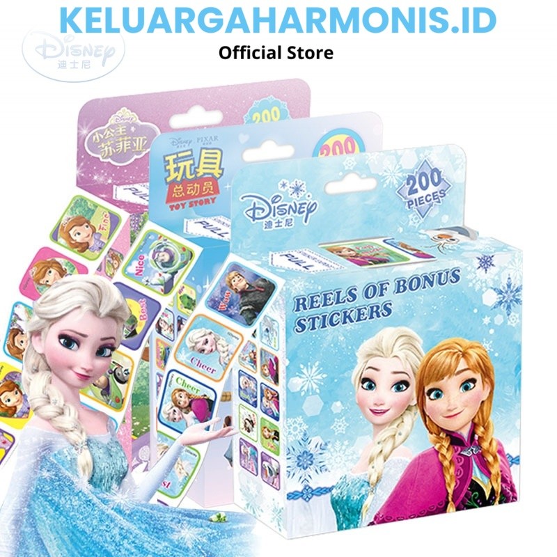 

Stiker mainan anak-anak disney 1 box isi 200 stiker frozen elsa sofia princess toystory mcqueen cars stickers Bonus anak-anak stiker tempel hadiah anak tempel