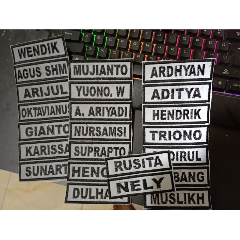 Bordir Bordir Nama Tempel