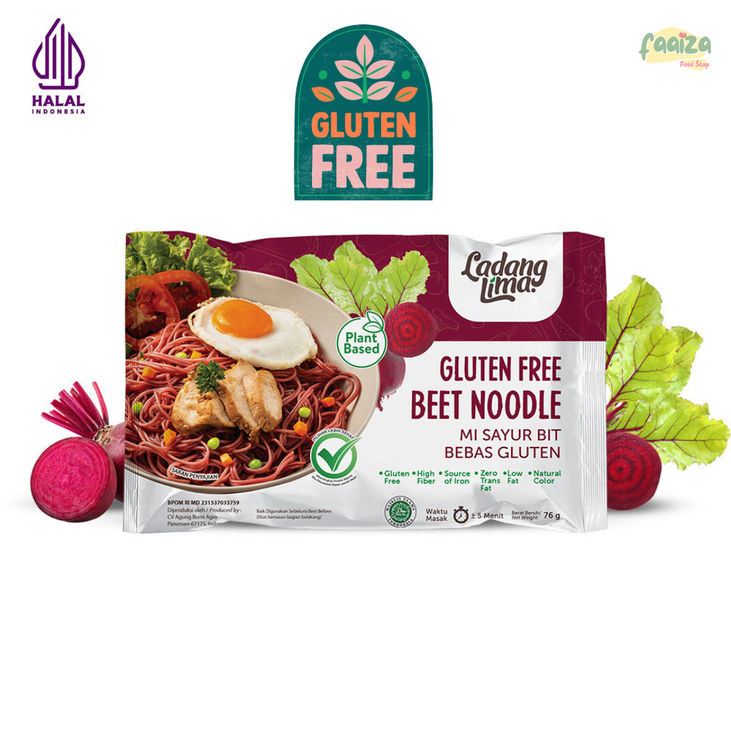 

Ladang Lima Beet Noodle 76gr Mie Instan Sayur Gluten Free