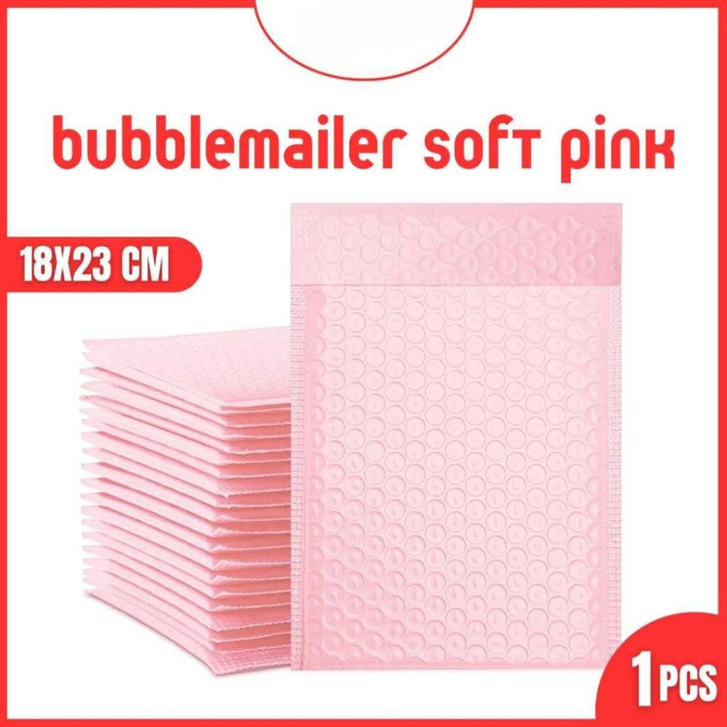 

Amplop Bubble Mailer Wrap 18X23 cm Cream Soft Pink Premium Quality