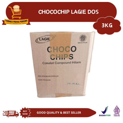 

L'AGIE CHOCO CHIPS - COKELAT COMPOUND HITAM - ½ BULAT - 3 KG