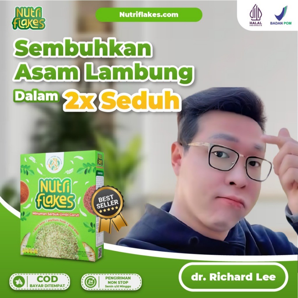 

NUTRIFLAKES ASLI - Sereal Ampuh untuk Asam Lambung Maag Gerd - Produksi CV. Bumi Wijaya Cilacap