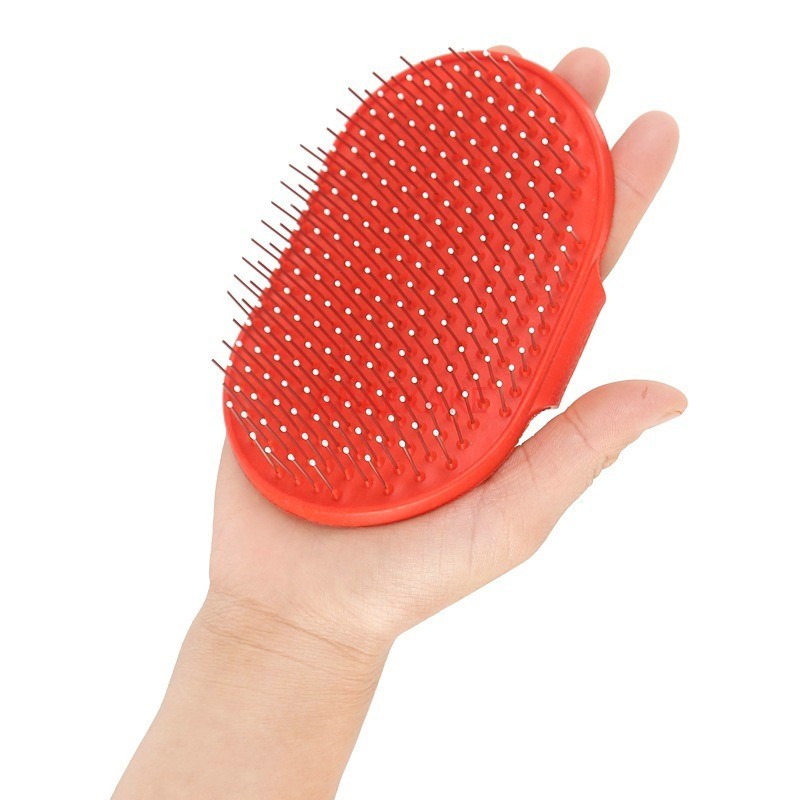Pet bath brush, bath dog gloves, long needle pet brush, stainless steel strap, massage brush, rubber
