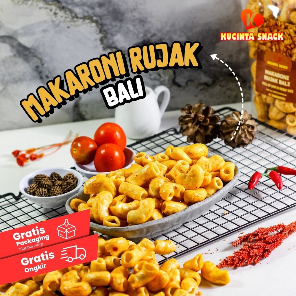 

Makaroni Bumbu Rujak Bali Makroni Pedas Manis Macaroni Cemilan Kekinian By Kucinta Snack