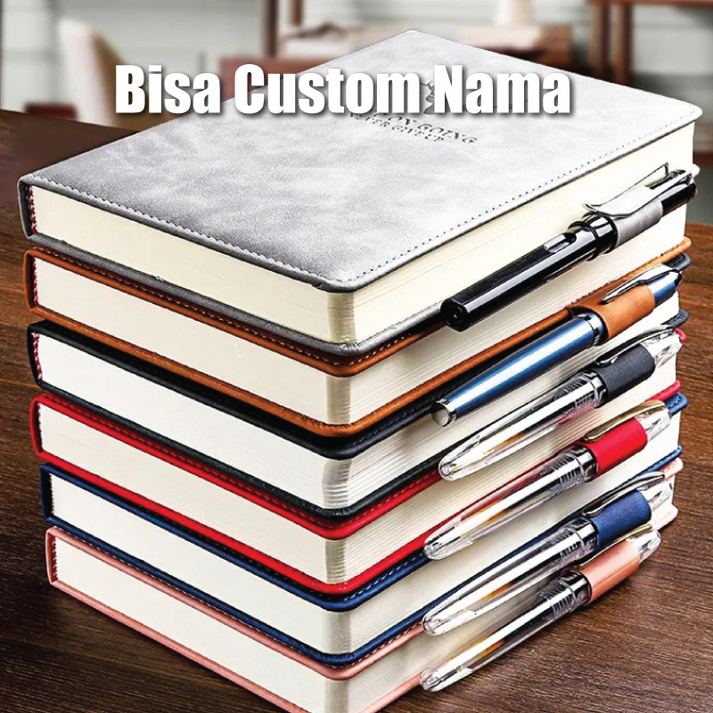 

Buku Catatan Tebal 360 Halaman Jurnal Harian Cover Kulit untuk Bisnis Harian Kantor Kuliah Bisa Custom nama