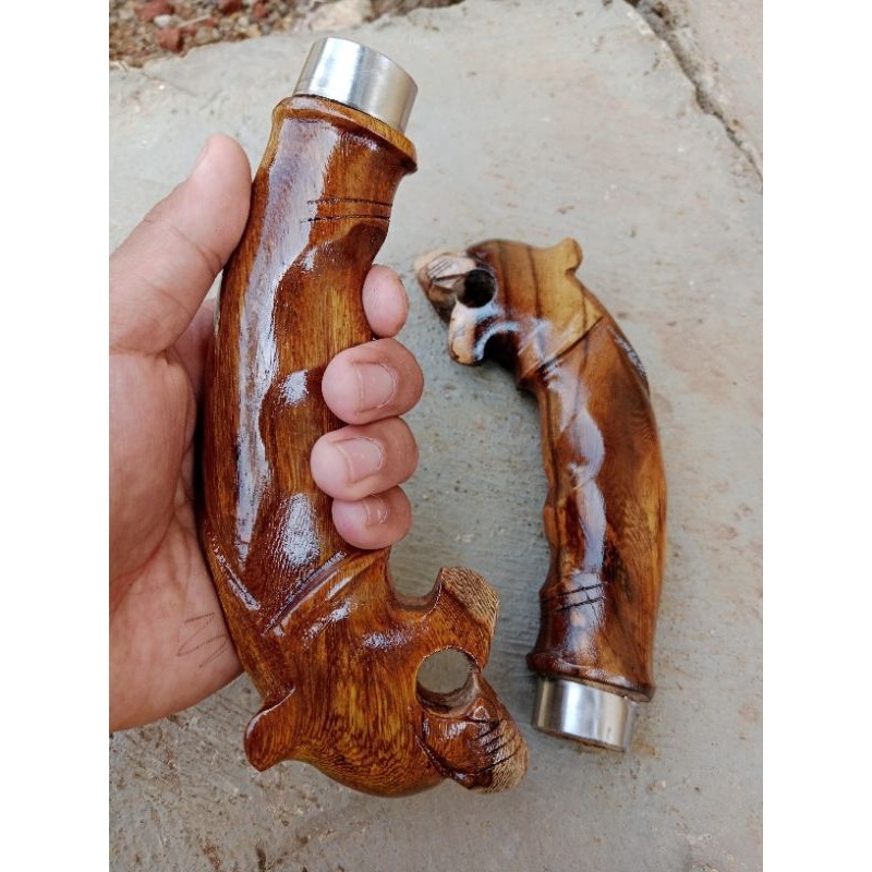 MAL 0018 GAGANG GOLOK MOTIF MACAN KAYU JOHAR