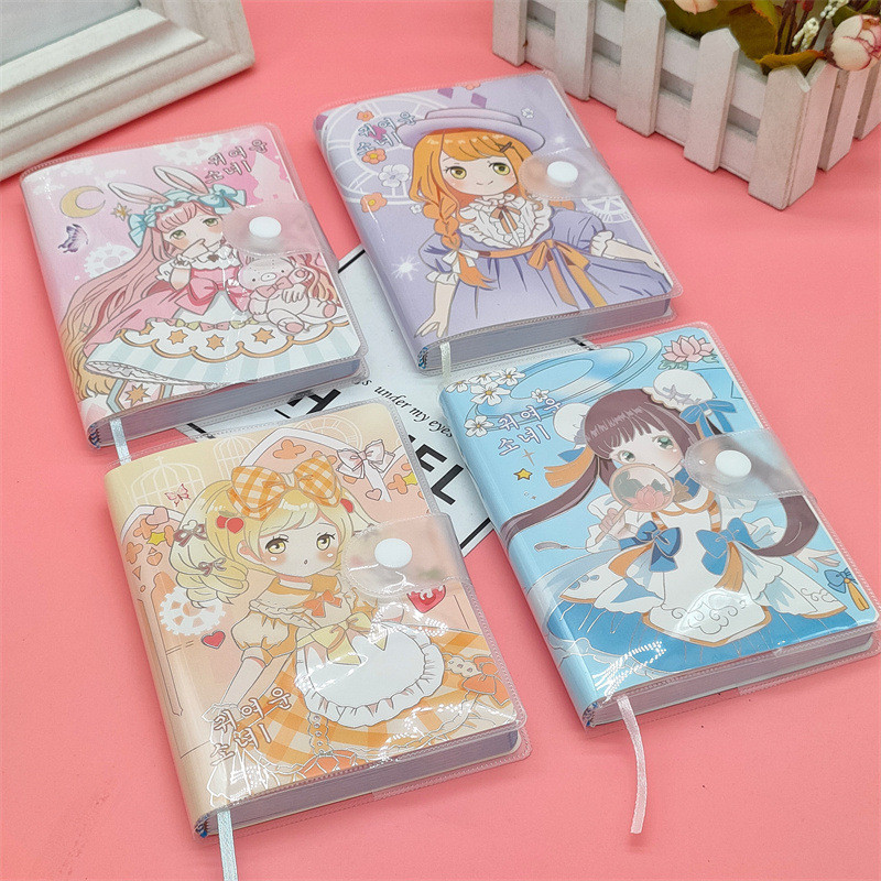

Lovely notebook eva cartoon notebook A6 snap fastener rubber sleeve notebook notebook school supplies stationery wholesale