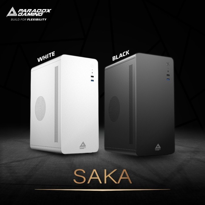 PARADOX GAMING SAKA - MATX PC Case + PSU 400W - White