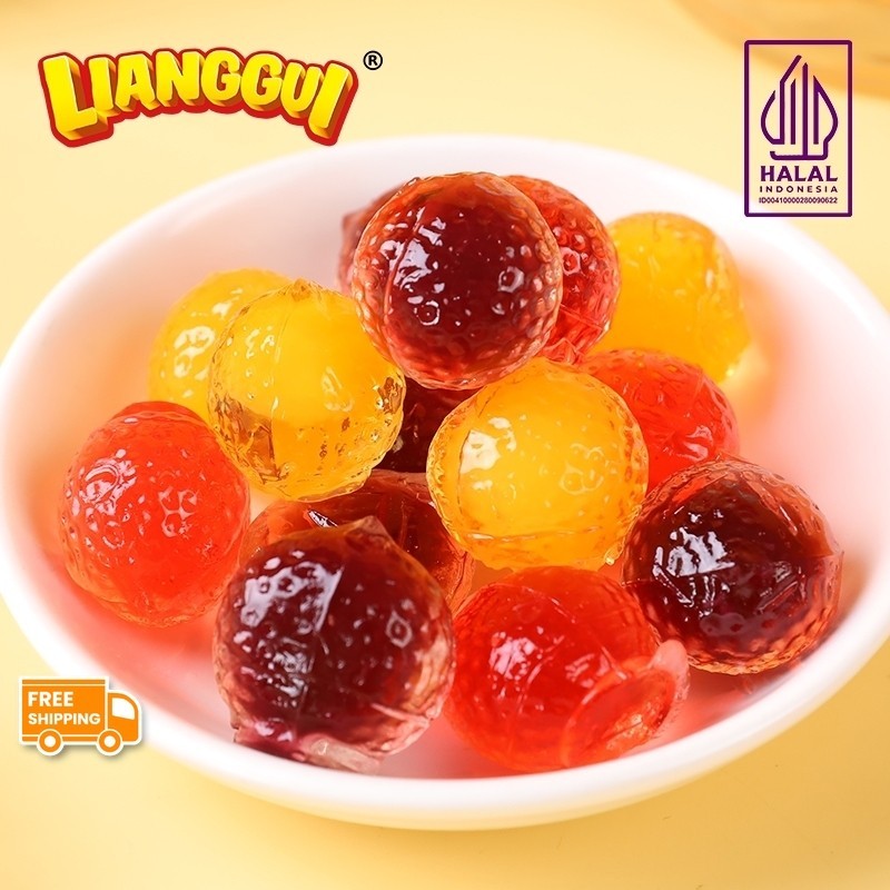

[Makanan manis halal] LIANGGUI PEELED FUDGE cemilan cemilan manis| Permen Lunak Aneka Buah Viral | Candy Jelly Gummies Manggo Permen Lunak Rasa stroberi Anggur Jeruk | 108gr Permen Lianggui Rasa Mangga Permen Lianggui Rasa Stroberi Permen