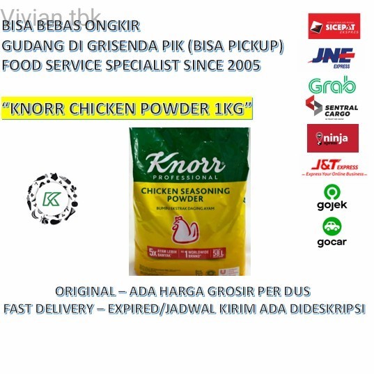 

vv KNORR Chicken Powder Seasoning Ayam 1kg Refill