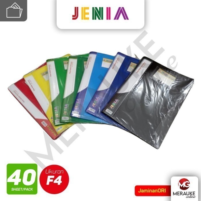 

JENIA Clear Holder Document Keeper Display Book F4 isi 40 Pocket