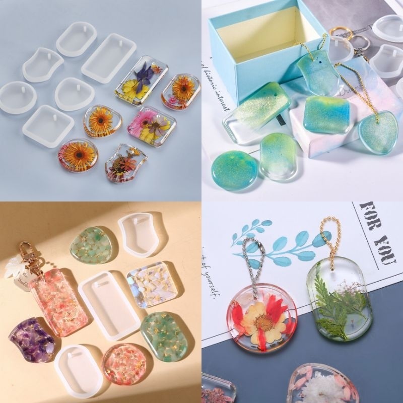 HH Cetakan Gantungan Kunci Resin Epoxy Silikon Liontin Bandul Kalung Silicone Charm Pendant Keychain
