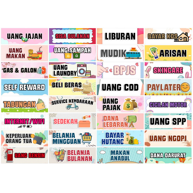

A-ZAHRA STIKER BUDGETING / STIKER MURAH 32 KOTAK / STIKER DOMPET DISIPLIN / STIKER KEGUNAAN