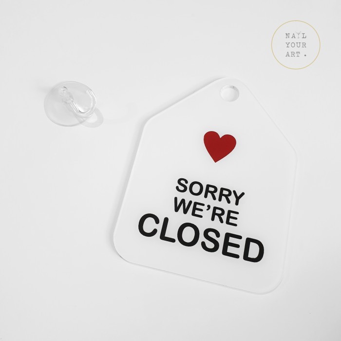 

Gantungan Sign AKRILIK 2 SISI - OPEN CLOSED - LOVE