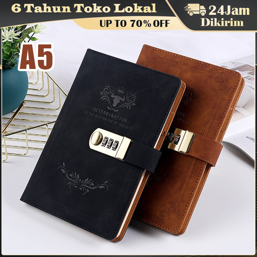 

A5 Buku Tulis Sekolah / Buku Kunci Diary Kunci Buku Kunci Gembok Diary Korea Journal Book / A5 Retro Password Buku Dengan Kunci Diary Menebal Buku Tangan / Kreatif Siswa Notepad Alat Tulis Notebook