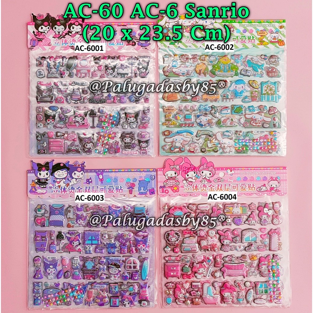 

(1 Set) Sticker Sanrio Timbul 20 x 23.5 Cm / Sticker Viral Sanrio / Sticker GXIMP AC-6 AC-60 Sanrio