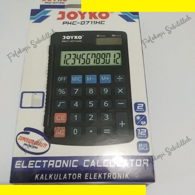 

CALCULATOR SAKU /KALKULATOR SAKU(POCKET) 12 DIGIT MERK JOYKO