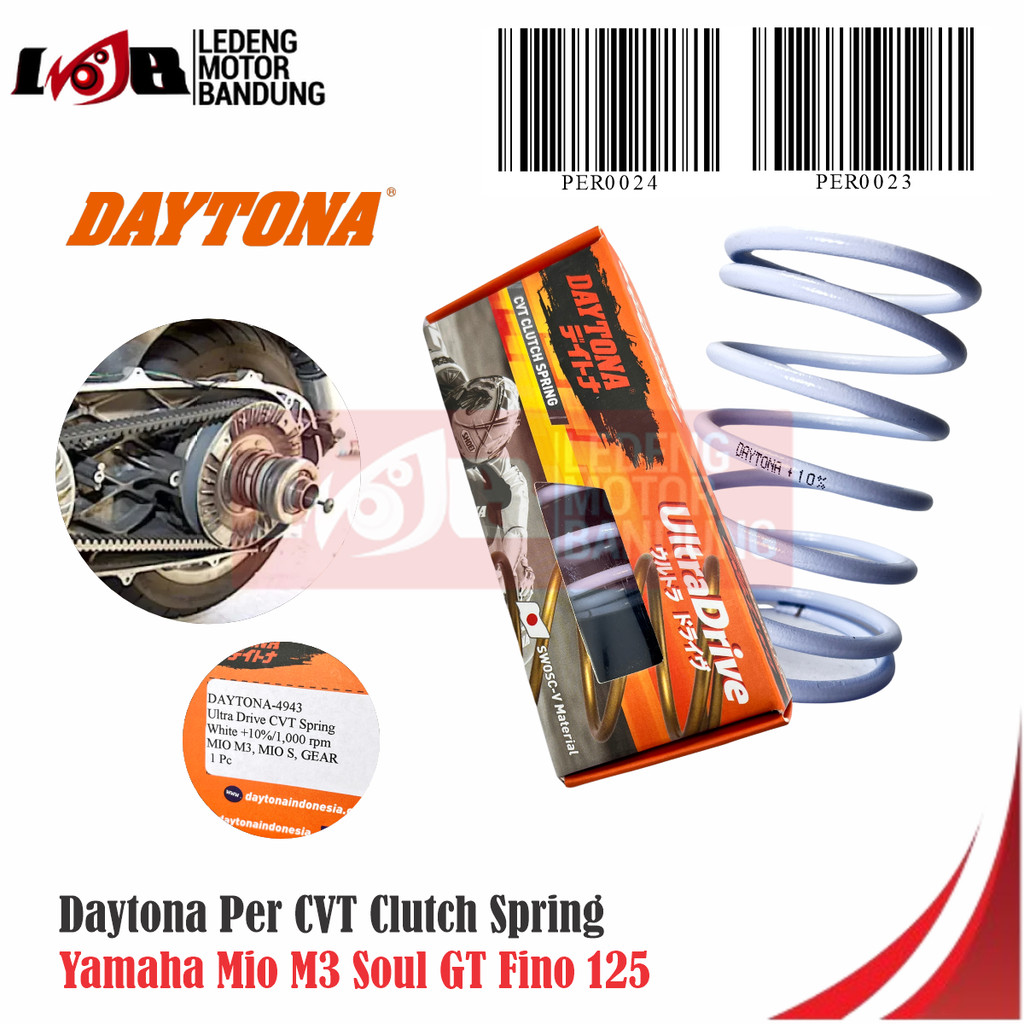 Daytona Per CVT Mio M3 Soul GT Fino 125 Clutch Spring Scooter Matic Yamaha 1000 1500 RPM