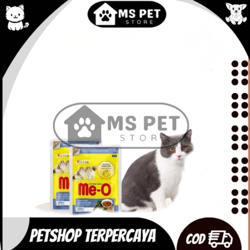 Makanan Kucing Meo Pouch 80gr Kitten Otak-Otak With White Fish