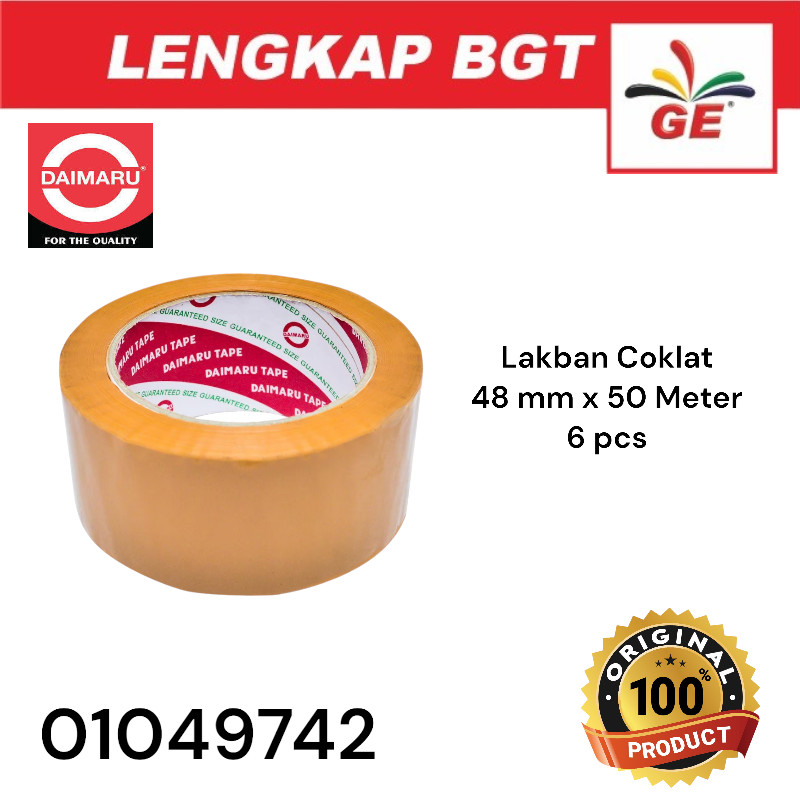 

Daimaru Tape Roll Isolasi Lakban Coklat 45x50M 6pcs - 01049742