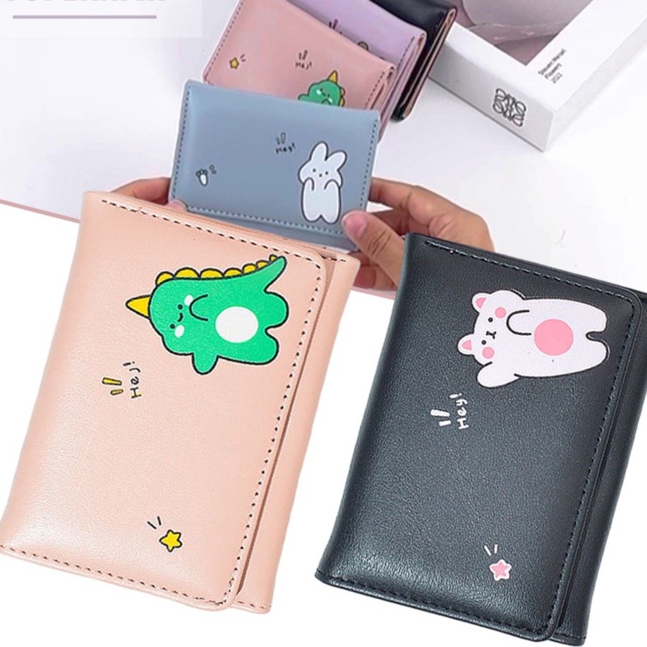 Cuci Gudang Mk Dompet Lipat Cantik Motif Animal Cute Fashion Wanita Dompet Kecil Wanita Cute Korean