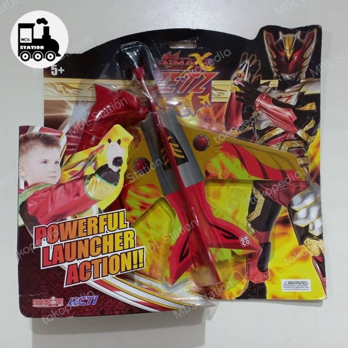 NO99 Bima-X Powerful Launcher Action - BIMA JETZ Ketapel Pesawat BimaX - Merah