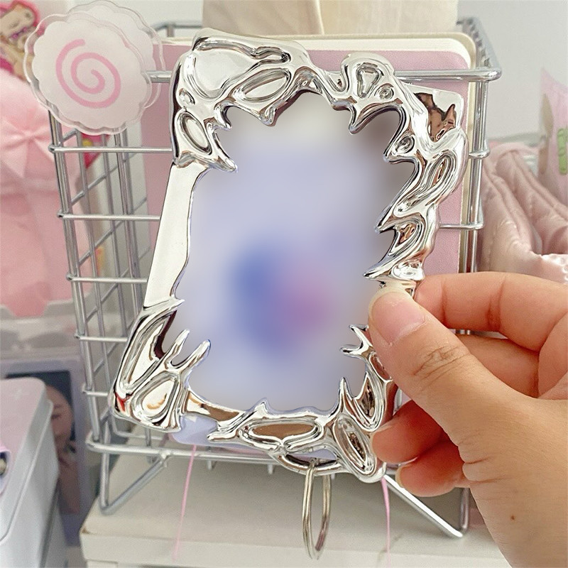 

Creative Idol Card Holder, Plastic Frame, Kpop Photo Binder, Electroplate, Original Design, 3 Inch