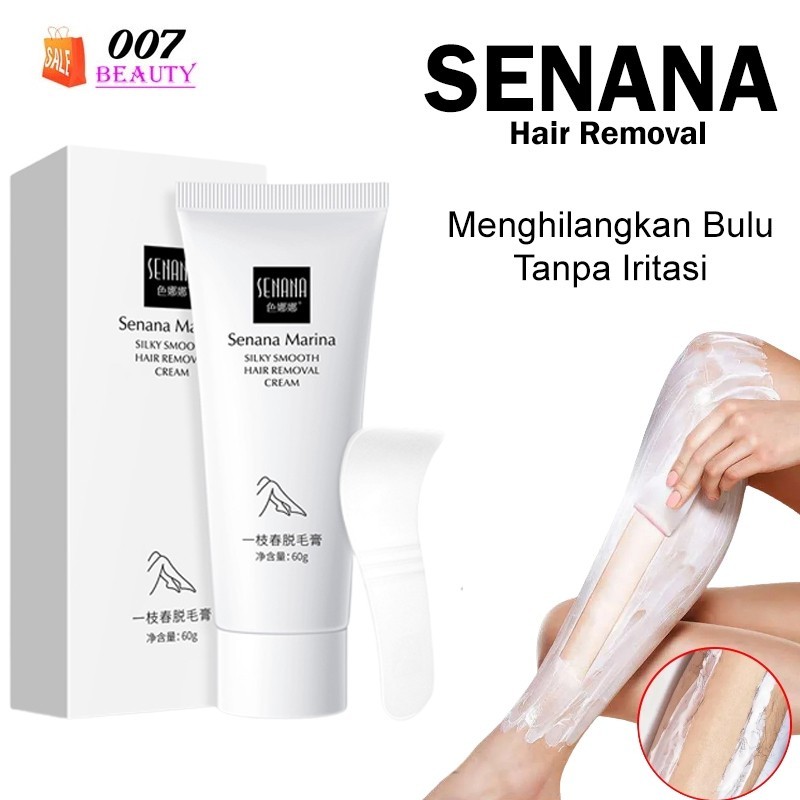 [60g] Perontok Bulu Permanen Senana Marina Hair Removal / Hair  Removal Cream ( BUTAMI OFFICIAL)