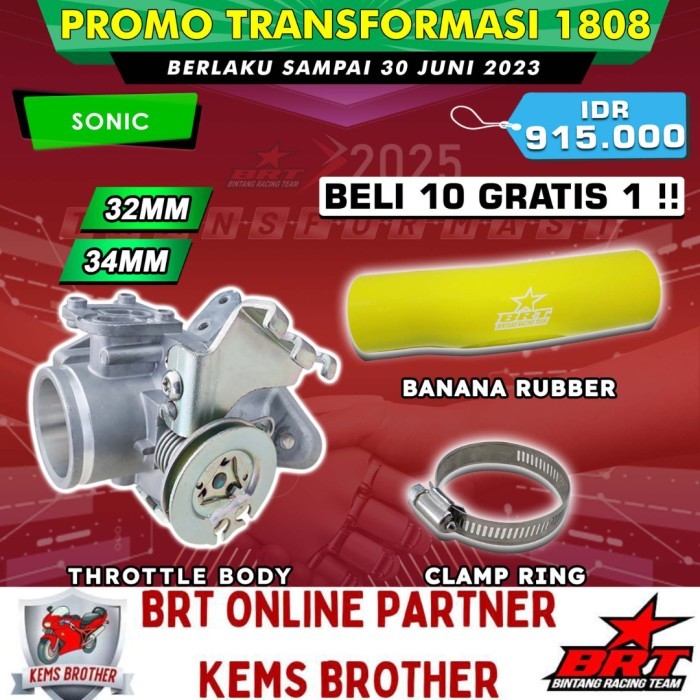 throttlebody BRT sonic dan velocity - TB ONLY 34