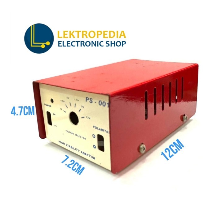 Box Adaptor 1A PS-001 Seng Kosongan Sablon Rotary Power Supply Rotari
