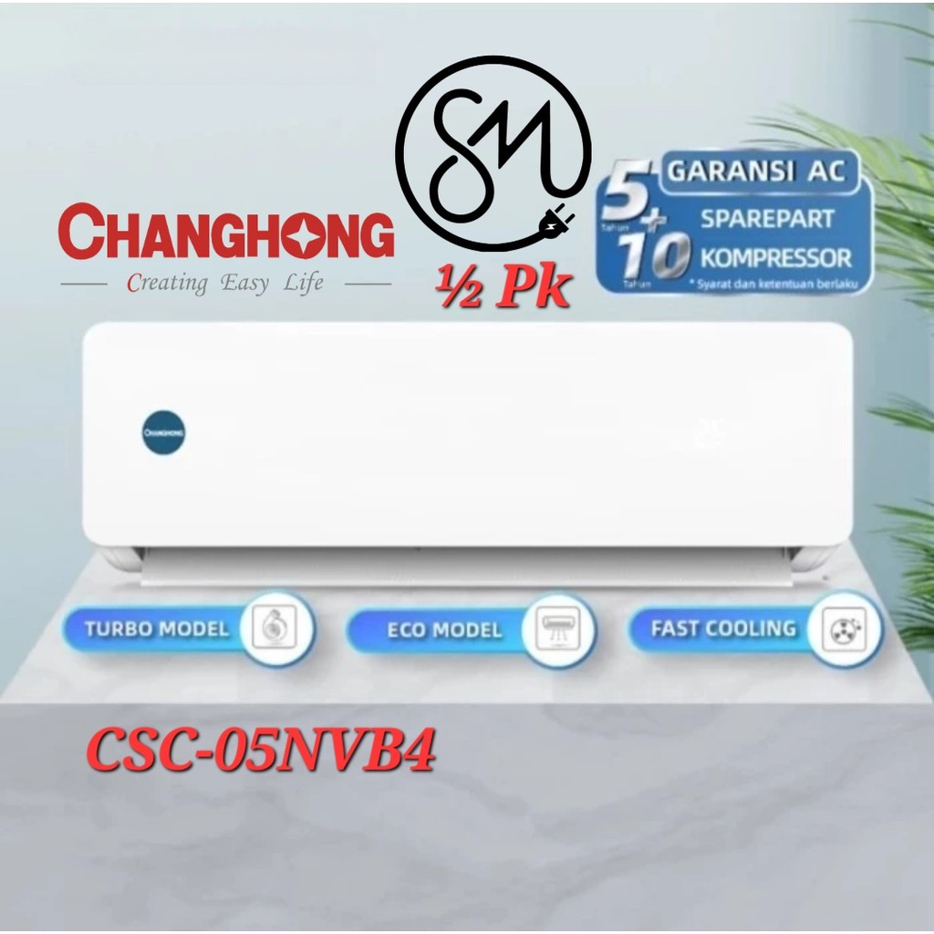 AC Changhong 1/2 PK CSC-05NVB4 Split Deluxe Doube Gold 410 watt 0.5 Chang Hong