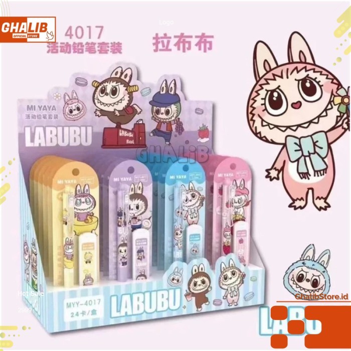 

PENSIL MEKANIK LABUBU MURAH Pensil Refill Karakter Labubu + Isi Pensil / PENSIL ISI MEKANIK LABUBU