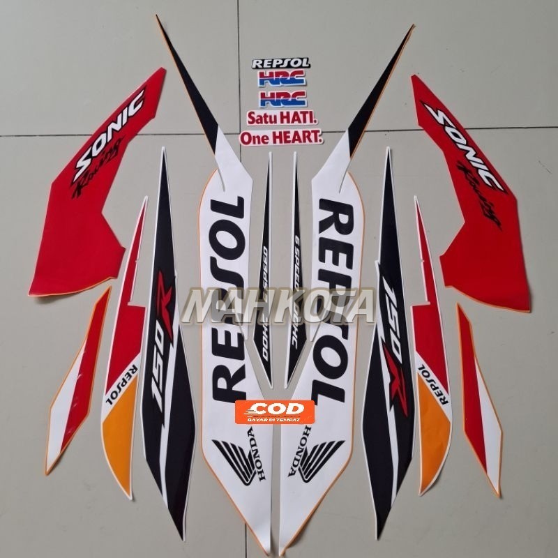 Striping Stiker Honda Sonic 150 R 2015 2016 Repsol Fullset