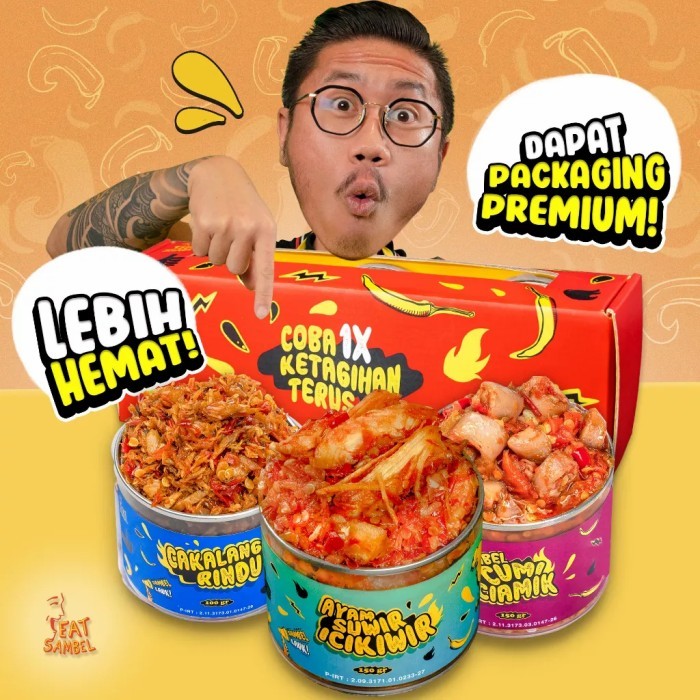 

New[Promo] Eat sambal Kemasan Duo - Cumi, Cumii