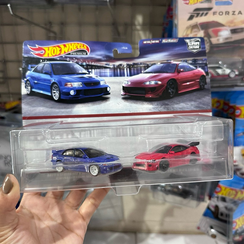 Hot Wheels Premium Twin Pack Mitsubishi Lancer Evolution VI & Mitsubishi Eclipse