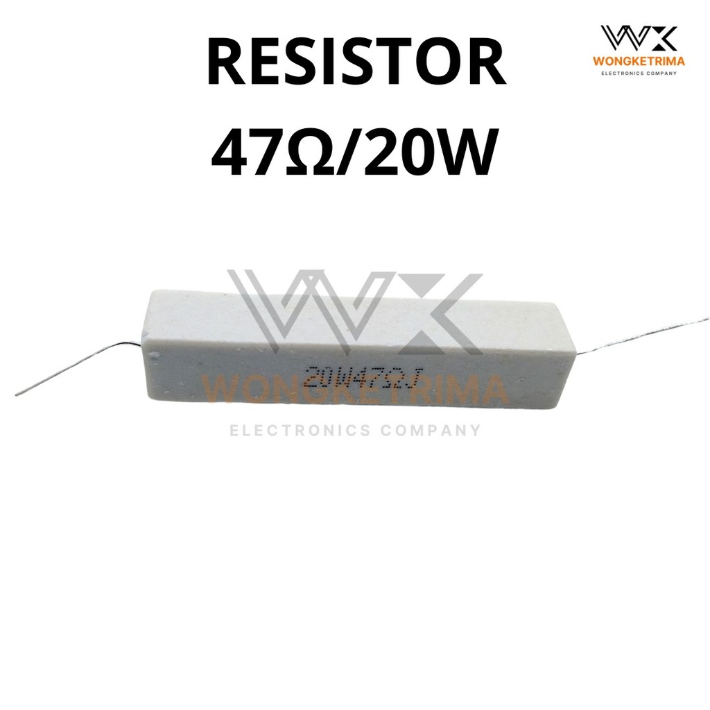 RESISTOR 47 OHM 20 WATT RESISTOR KAPUR 47OHM 20WATT R KAPUR 47Ω 20W