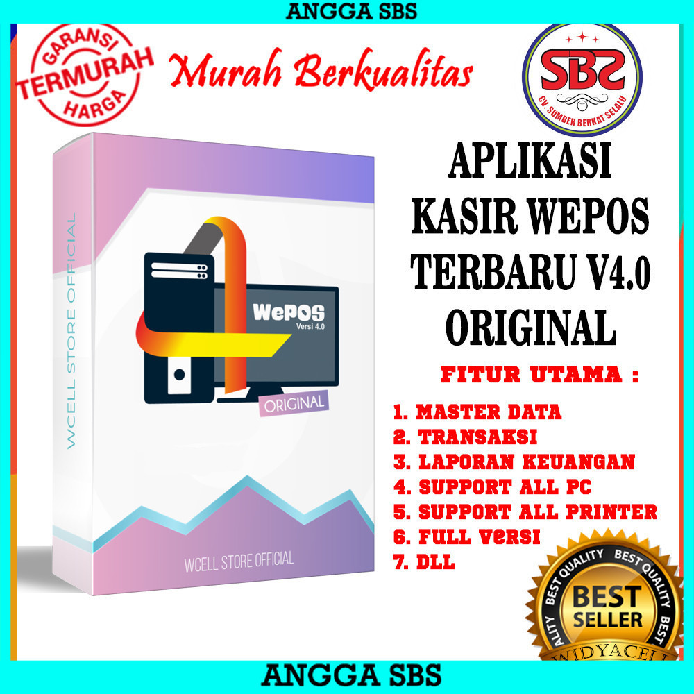 WEPOS 4.0 ORIGINAL SOFTWARE PROGRAM APLIKASI KASIR WePos 4.0 mirip iPos 4.0.3.7 Original 100% SUPPOR