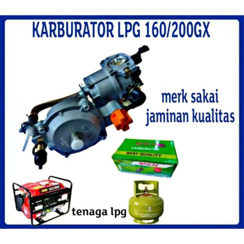 fk42ws [sakai] KARBULATOR LPG GX160 200 SAKAI/ KONVERTER KIT GENSET AIR HYBRID BENSIN KE LPG MURAH