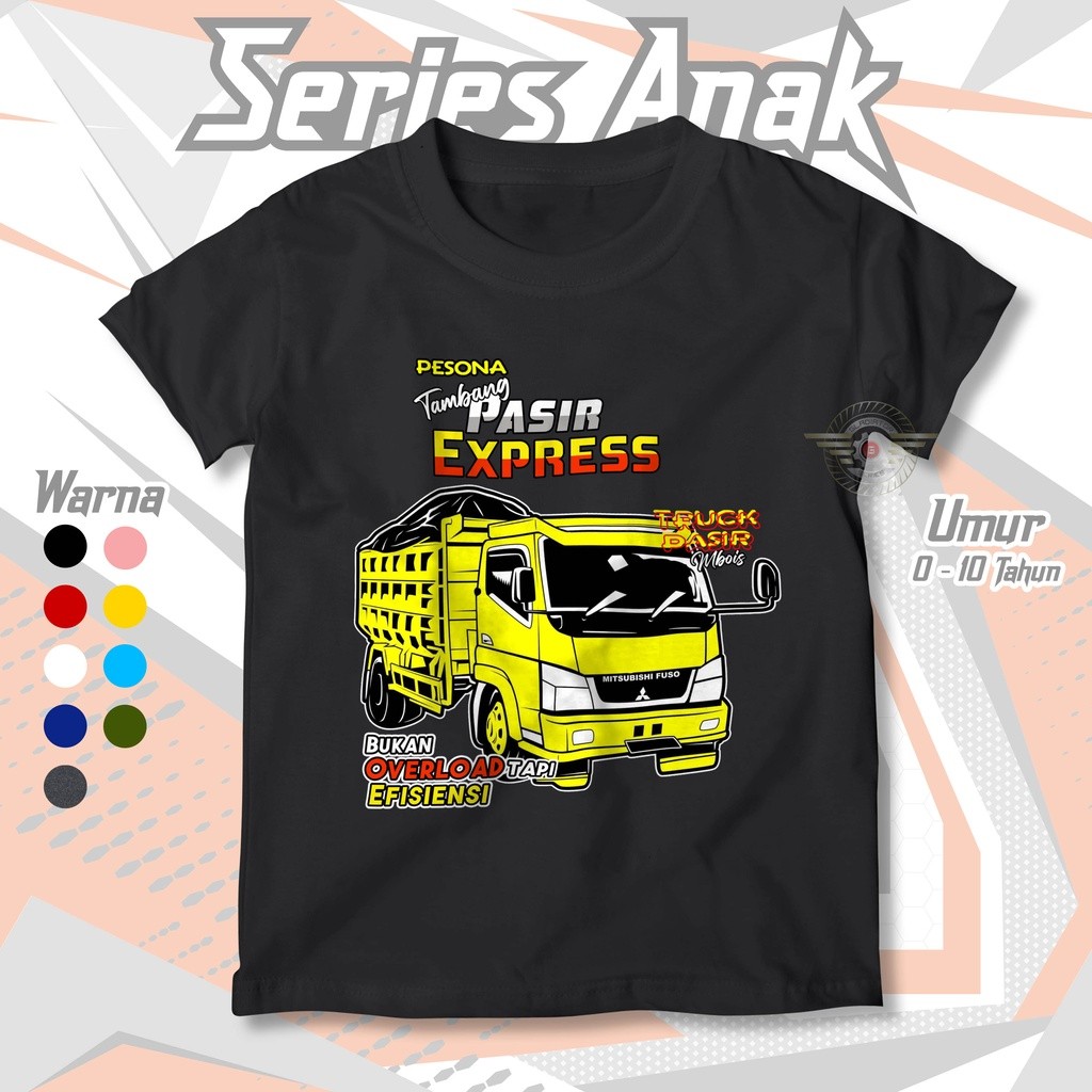 KAOS ANAK TRUK TAMBANG PASIR EXPRESS | Baju Distro Kids Atasan Anak Laki Laki Perempuan