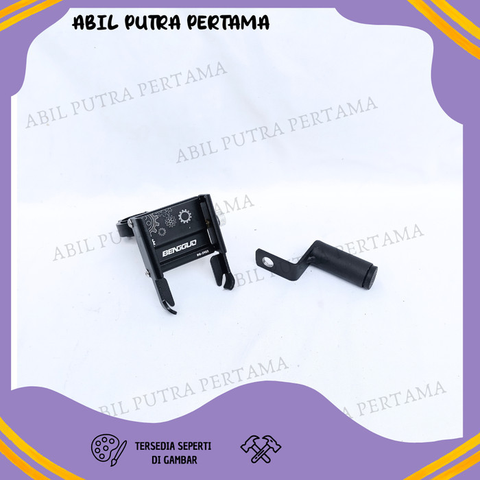 Paket Holder Gps Hp Nmax Aerox Lexi Vario Beat Scoopy Revo Supra Spion Phone Holder Bg Alumunium Sta