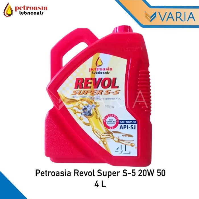 Petroasia Revol Super S-5 4 L Galon SAE 20W-50 API SJ Oli Mesin Mobil SNI