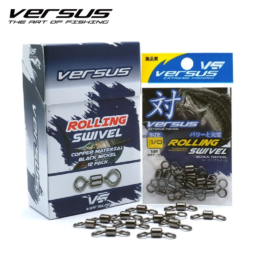 Kili Kili Pancing Versus Rolling Swivel No.1 - No.10 (Hitam) Murah